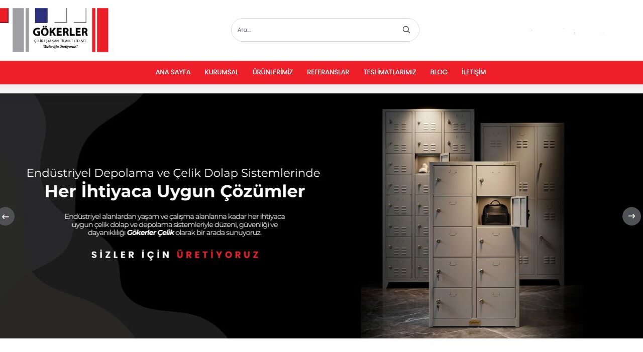 Depo Malzemeleri İçin Demir Raflı Dolap